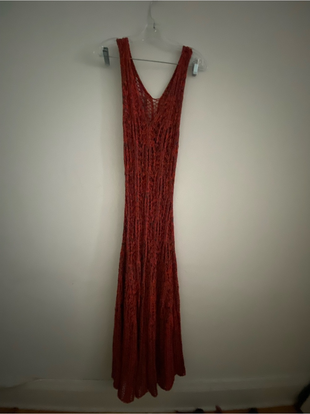 Ulla Johnson Rust Red Sleeveless Crochet Maxi Dress - Picture 3 of 6